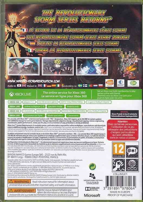 Naruto Shippuden Ultimate Ninja Storm Revolution - XBOX 360 (B Grade) (Genbrug)